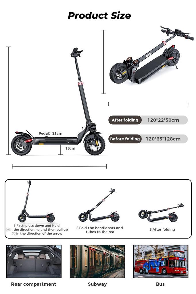 iScooter Electric Scooter IX4 800W 15Ah Powerful 10 Inch Off Road Tire Range 40-45km Speed 45km/h