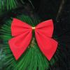 New 12Pcs/set 6cm Christmas Bowknot Decorations For Home Satin Ribbon Bows Christmas Tree Ornaments New Year Navidad Party Decor