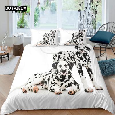 Home Living Luxury 3D Dalmatian Bedding Set Duvet Cover Pillowcase Kids Bedding Set Queen and King EU/US/AU/UK Size