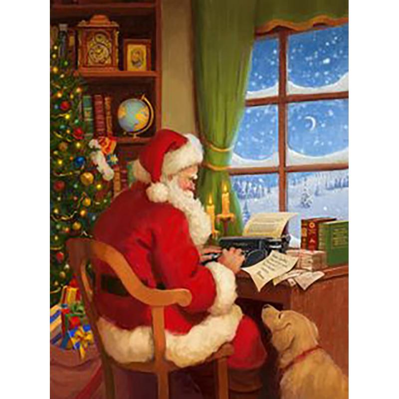 Diy 5d Diamantová malba Vánoční dárek Santa Claus Domácí dekorace Diamantové vyšívání Křížovým stehem Ruční umělecké sady Obrázek