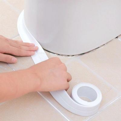 Sealing Tape Strip Bathroom Shower Sink Bath White Pvc Self Adhesive Waterproof Wall Stickers For Bathroom Kitchen Caulk Strip