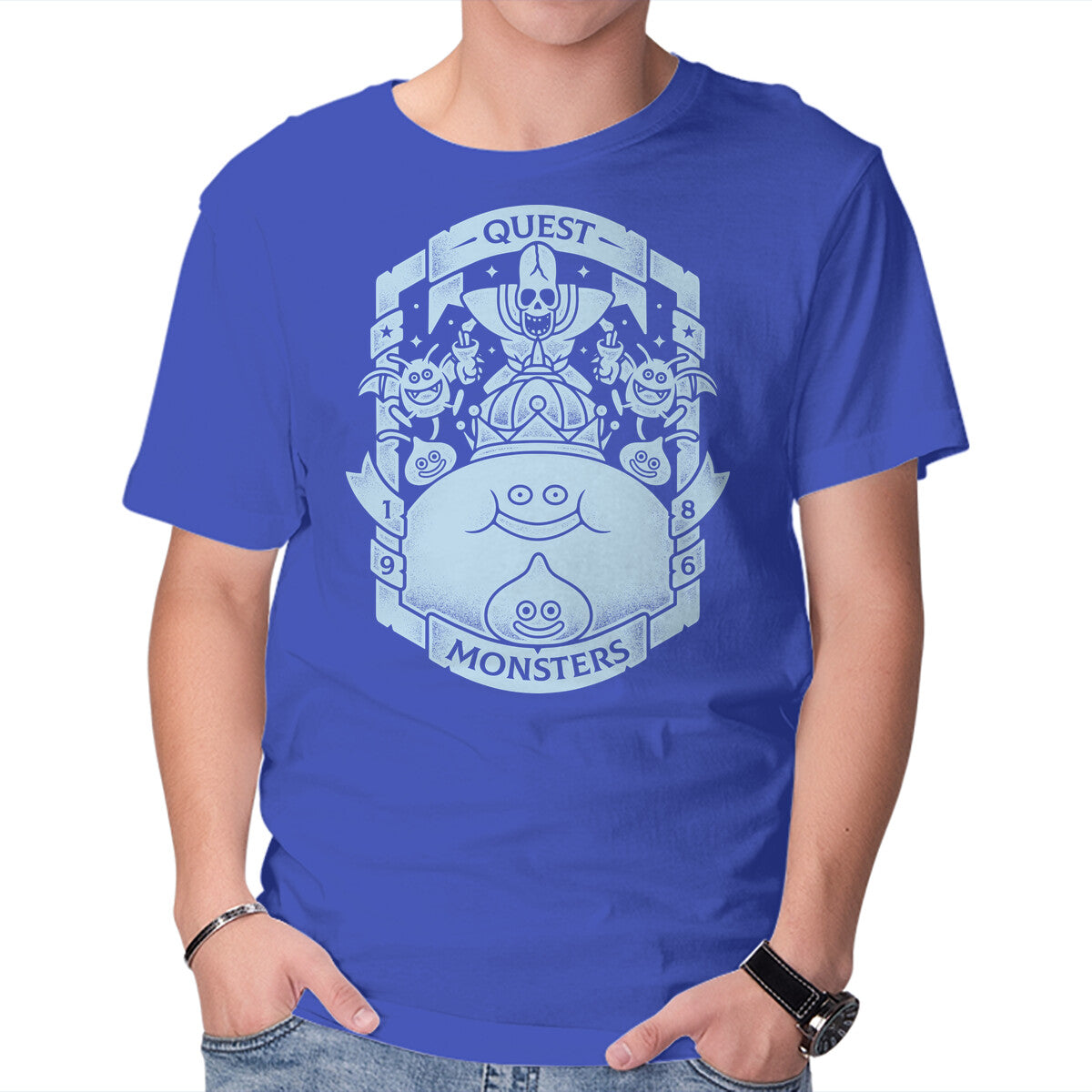 Unisex Crew Neck T-Shirt Quest Monsters Graphic Short Sleeve Casual Tee XXXL