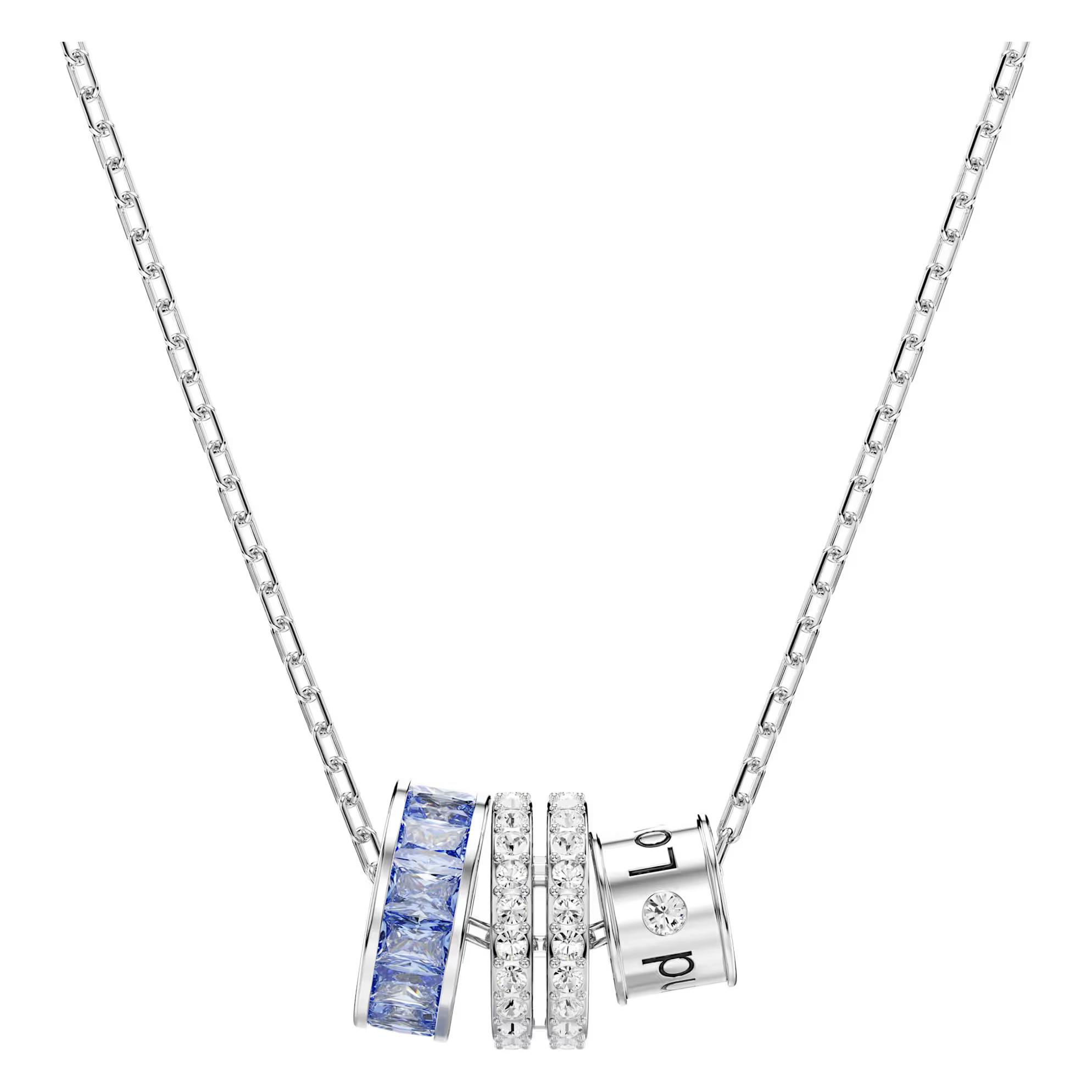 

Swarovski Connexus Mobile Round Ring Paved Pendant With Cubic Zirconia Magnet Rhodium Plated Imitation Crystal Necklace Women necklace Silver 5690042 Box (Random Color)