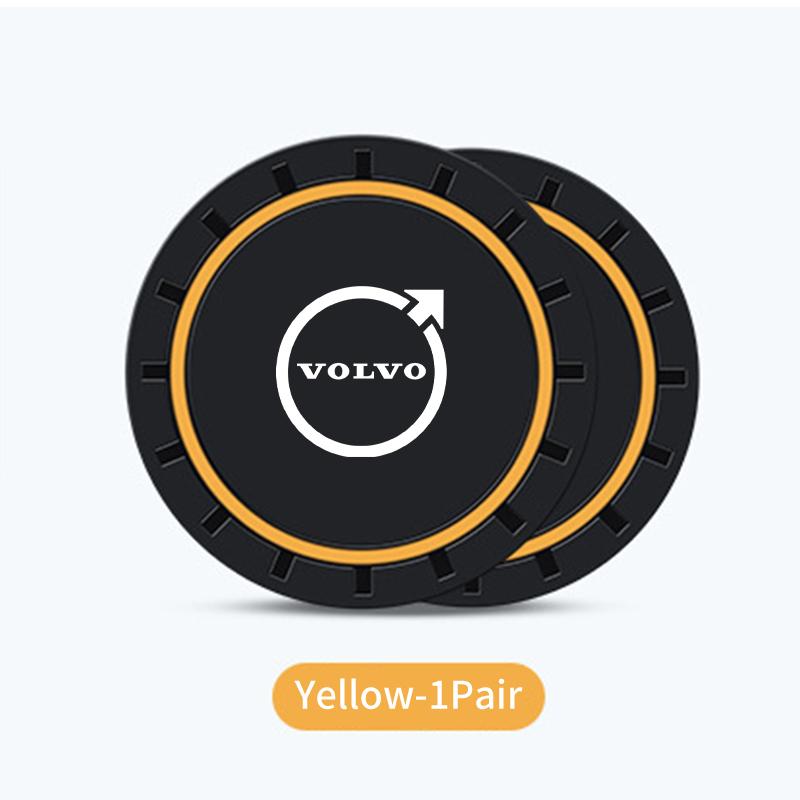 xvrsc3 2PCS Available in Multiple Colors Silicone material Water Coaster For Volvo C30 T6 XC90 XC60 S60 C70 XC40 S80 S40 AWD V90 S90