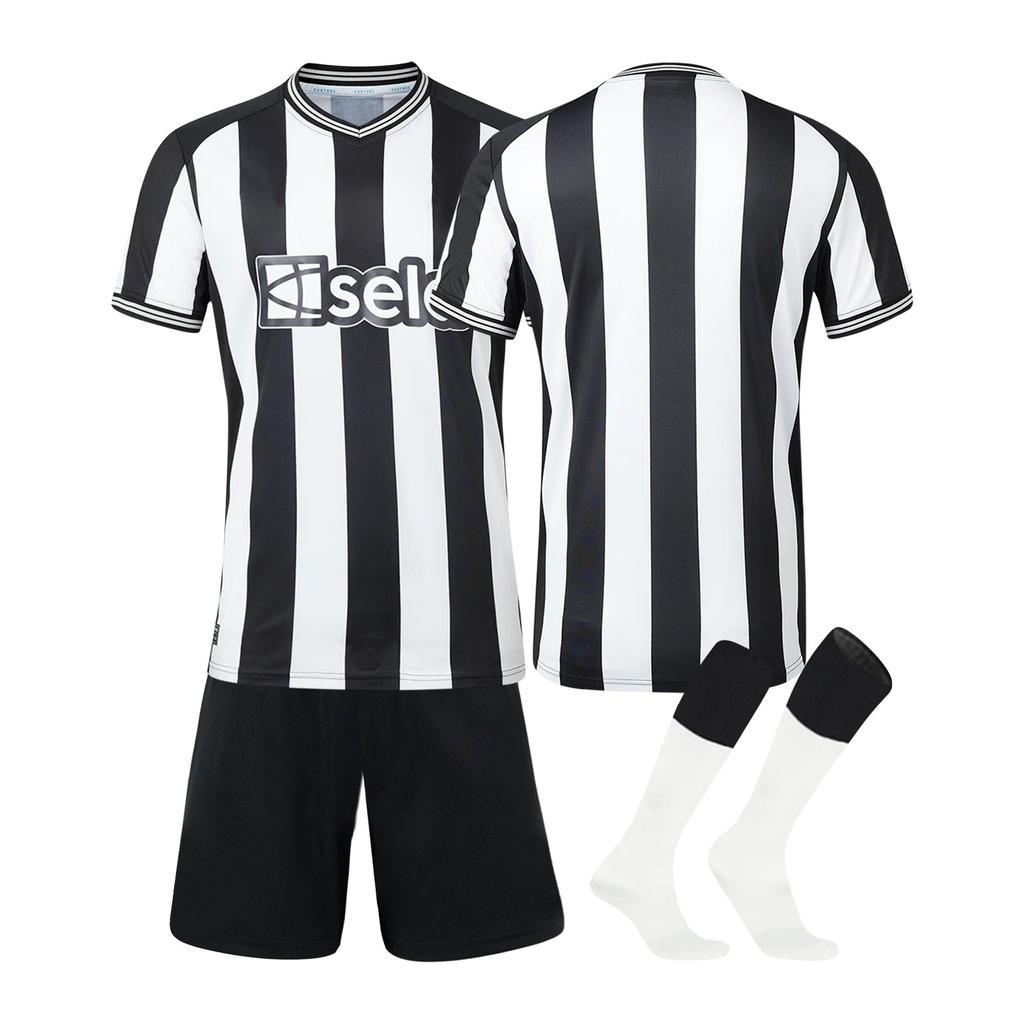 23-24 Newcastle-United Hjemme Fotballdrakter Kort Tightssett Ny Sesong Kort Tights Herrestørrelsessett