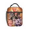 Sing Movie Characters Lunch Bag  Funny Lunch Box Travel Portable Thermal Lunch Bags For Women Oxford Print Cooler Bag