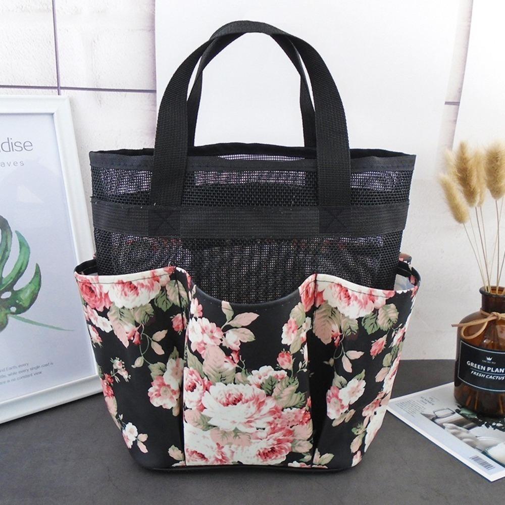 

Breathable Mesh Wash Bag Portable Shopping Tote New Bath Bag Camping 2