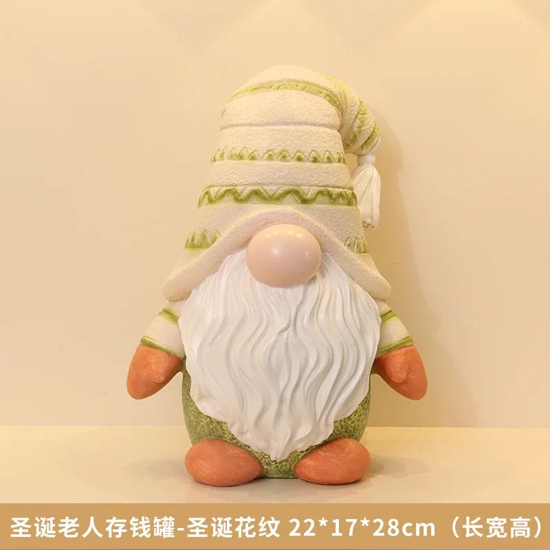 

Санта копилка украшение Гостиная винный шкаф Копилка Домашние украшения Рождественские подарки Дарение подарков 22X16X27CM