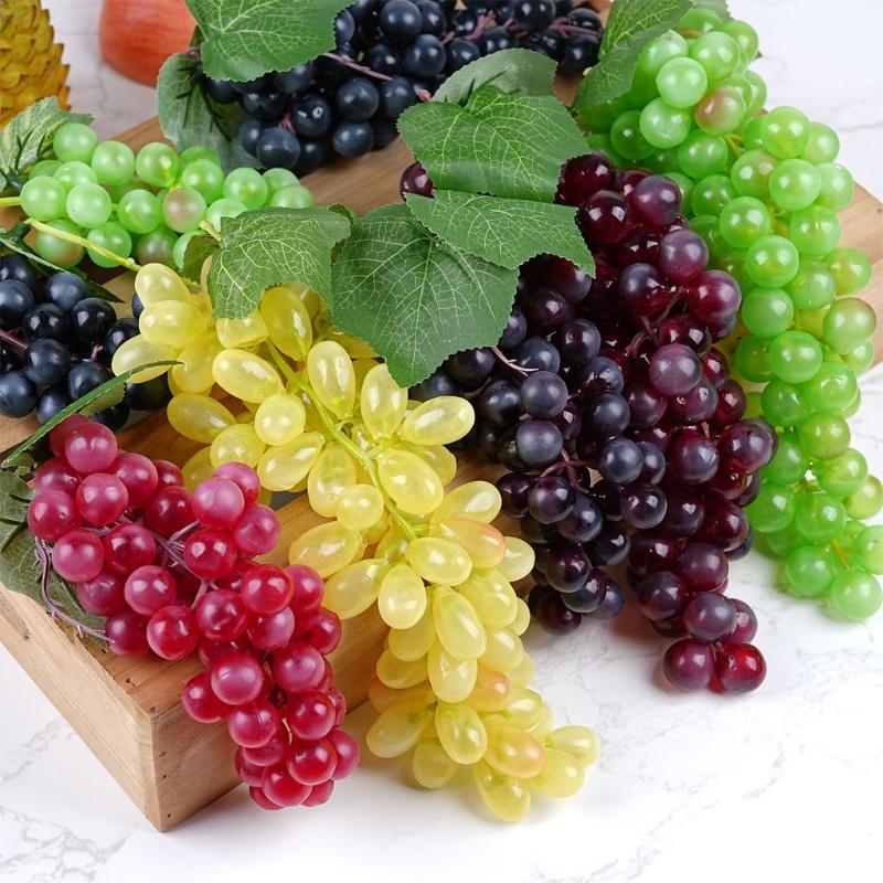 Set of 5 High Quality Artificial Grape Bunches Faux Fruit Decoration for Window Shop Display Event Styling