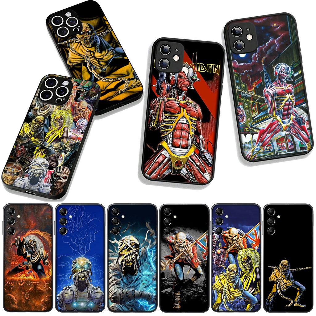 Cover for Samsung Galaxy S25 S24 S22 S23 FE Ultra Plus A56 A05 A06 A15 A16 A55 S7 Edge + Case Poster I-Irons M-Rocks M-Maidens