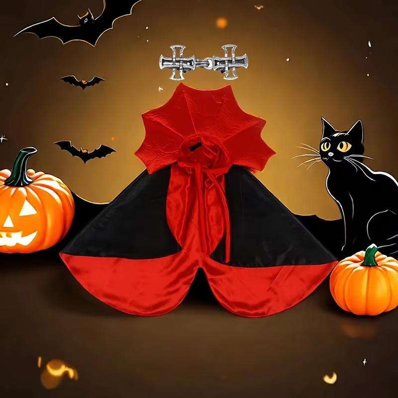 Pet Cat Role-playing Costumes Halloween Pet Transformation Costumes Holiday Party Costumes Suitable for Small Pet Cat and Dog