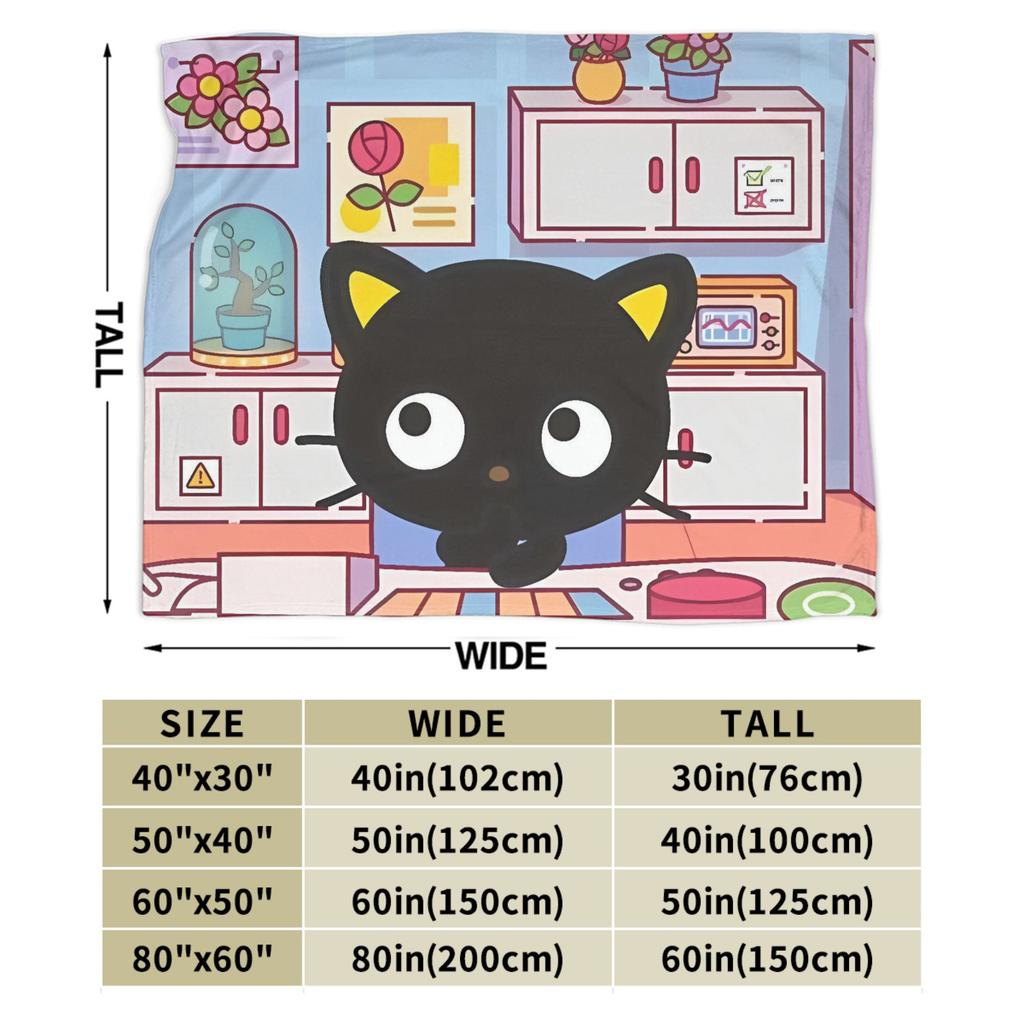 Süße Chococats Decke Schwarze Katze Super Warm Bedruckt Plüsch Bettwäsche Überwürfe Für Studenten Wohnkultur Flanell Tagesdecke Bettbezug