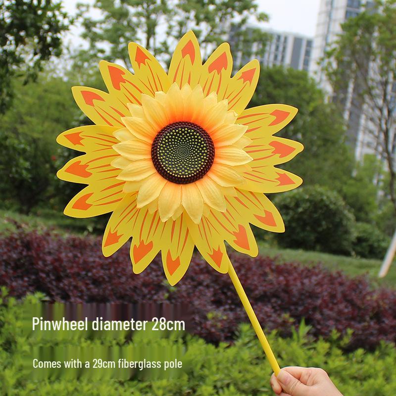 28cm Colorful Sunflower Pinwheel Toy for Children