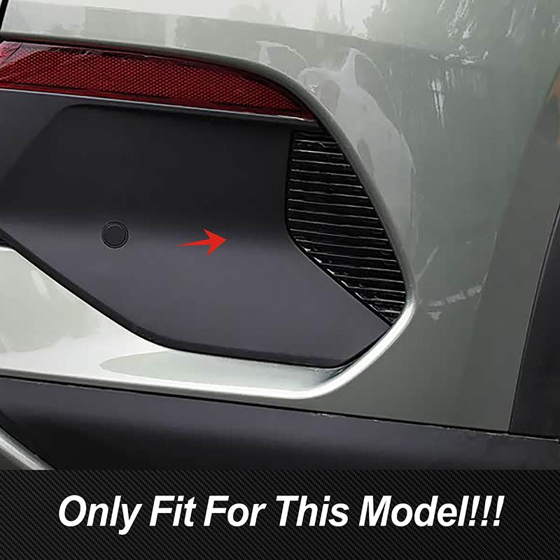 Car Styling Rear Fog Light Eyebrow Panel Decoration Cover Trim For BYD Yuan PLUS Carbon Fiber Color Exterior Accessories