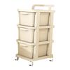 Cart with Storage Drawer, Rolling Wheels, Space-Saving Craft Container,