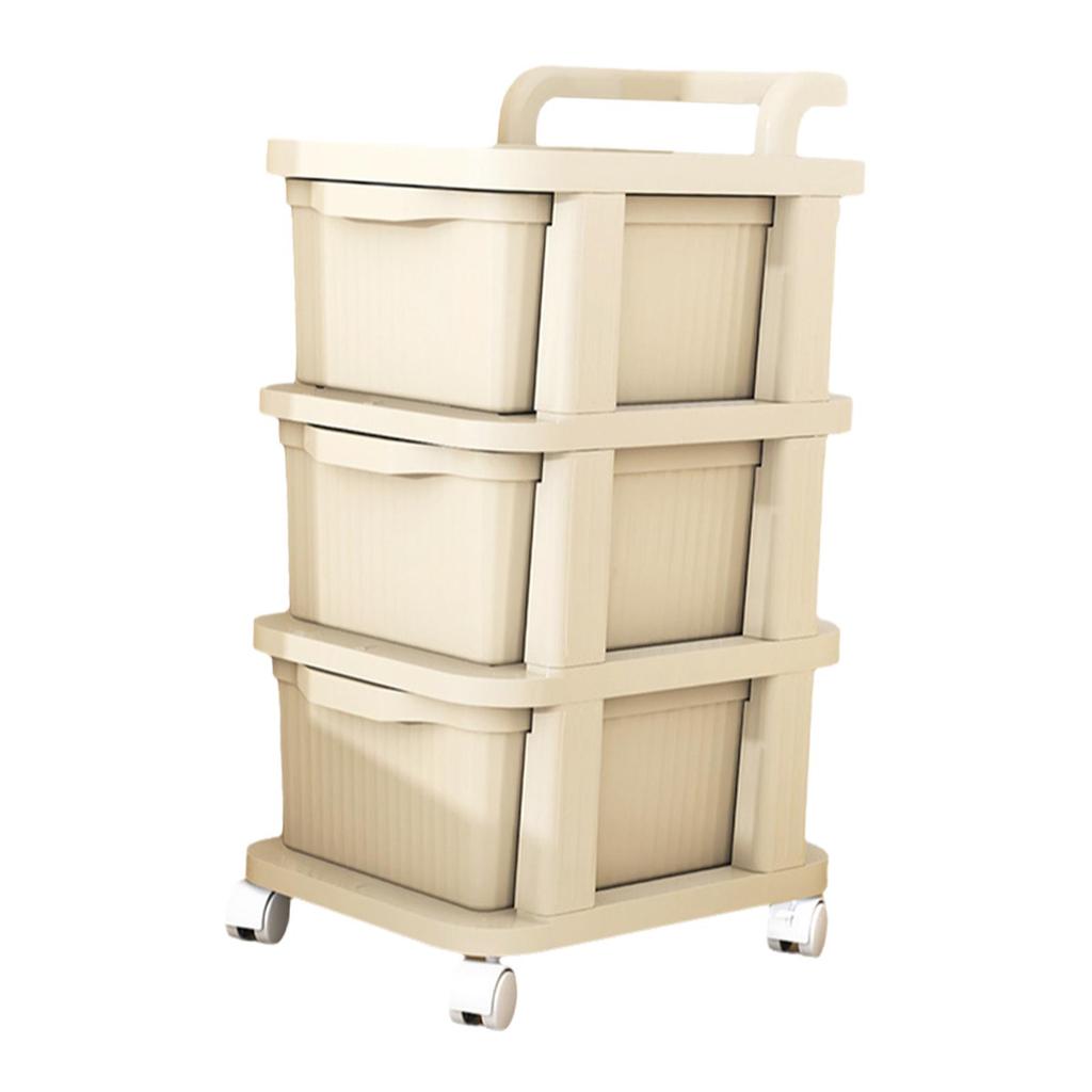 Cart with Storage Drawer, Rolling Wheels, Space-Saving Craft Container,