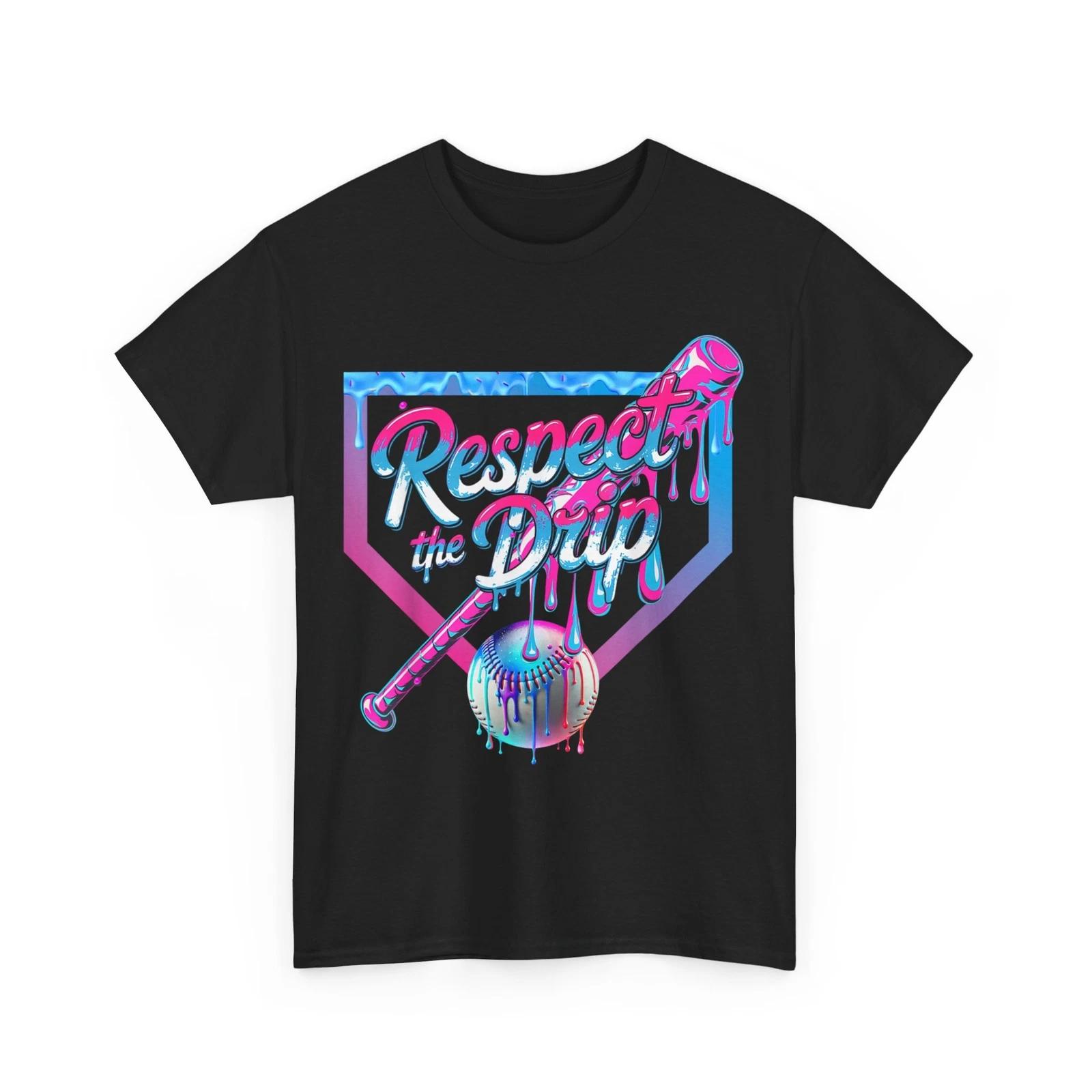 Ice Cream Drip Baseball Shirt, Baseball Drip Baseball Player Men Boys T-shirt 2XL