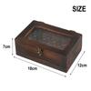 1 Stück Nordisch Retro Massivholz Begonienblume Glas Desktop Aufbewahrung Dekorative Box Holzbox Schminktisch Dekoration
