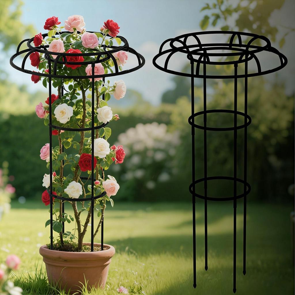 Garden Trellis Vertical All-Weather Umbrella Shape Trellis for Climbing Plants Outdoor for Vines Flowers Pea Bean Tomato
