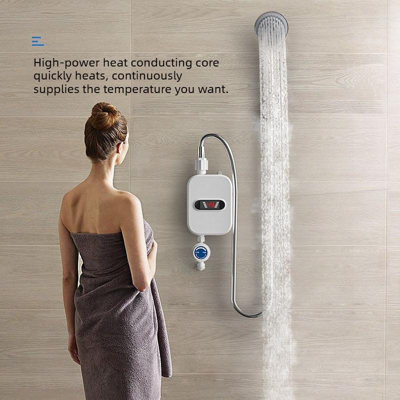 Intelligent Digital Display Hot Water Shower Set Quick Heating Mini Constant Temperature Instant Electric Water Heater
