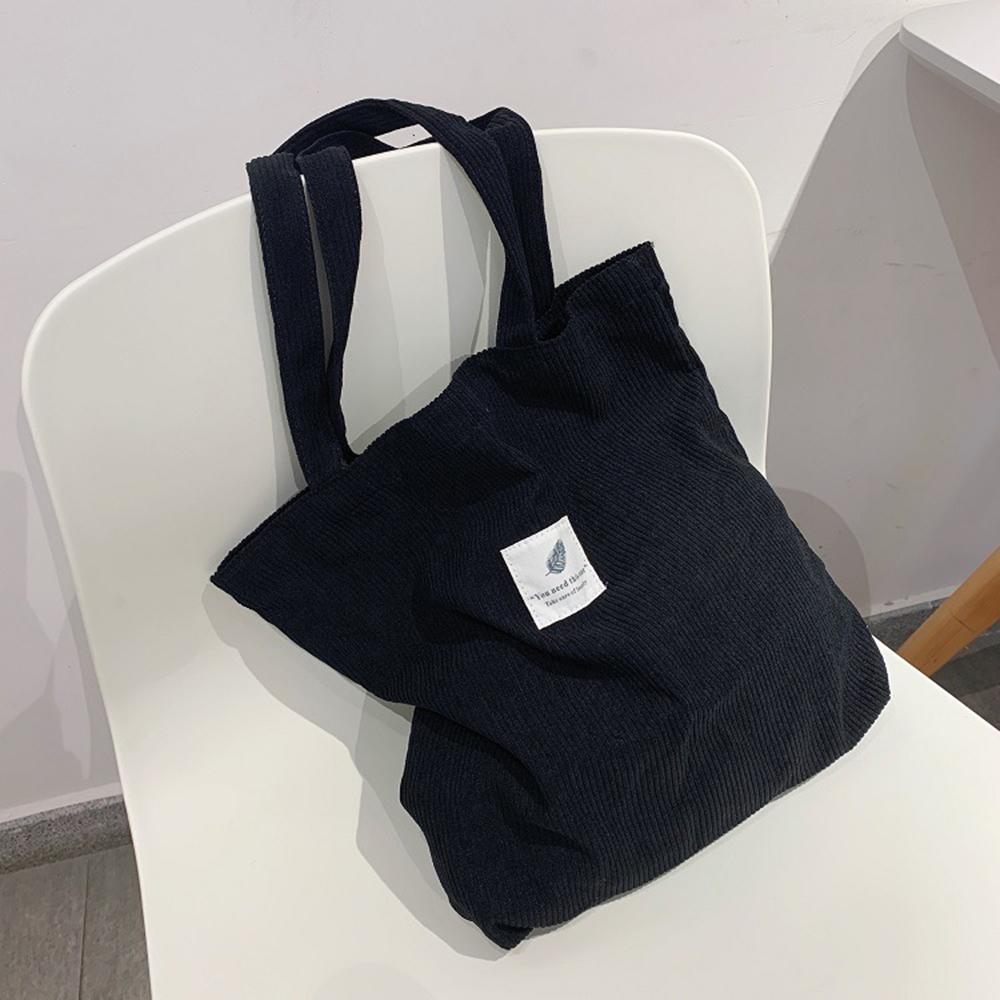 Sacs à bandoulière Envirmental Sacs cabas féminins Sacs de rangement Grand sac en velours côtelé Pour un usage quotidien Cadeau pour filles Shopping