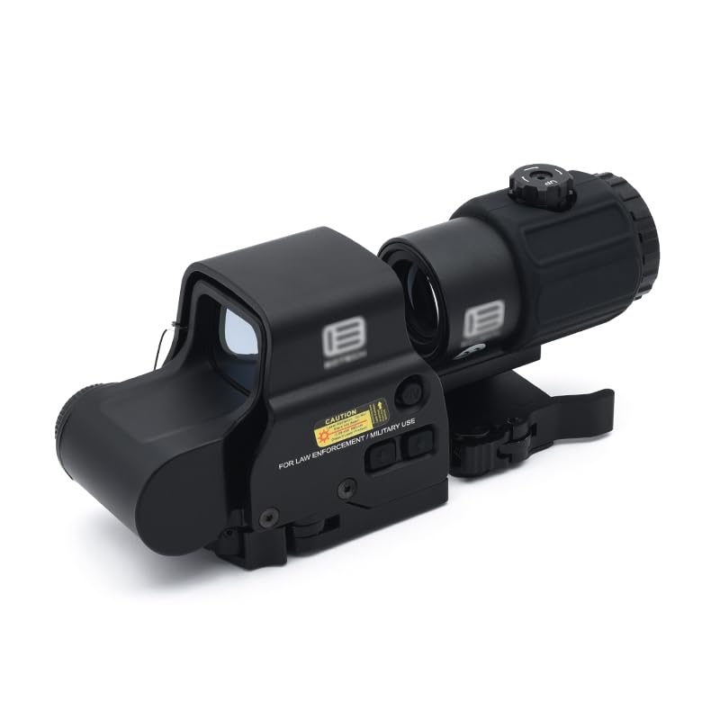 EO EXPS3 558 G43 Type Replica Dot Sight with Magnifier and Mount Spacer, 3x Booster Scope, Black Engraving (PJ558+G43 Black)