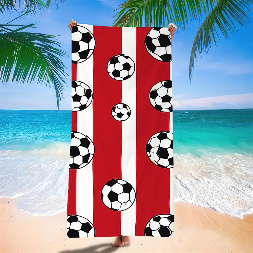 Wasserabsorbierendes Tragbares Fußball-Strandtuch für Erwachsene Europäisches, Amerikanisches Und Südamerikanisches Badetuch Digitale Druckerei Fabrik