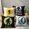 Mysterious Creature Theme Design Printing Pillow Cover Short Plush Suitable Living Rooms Bedrooms Sofas Throw Cushion Cover