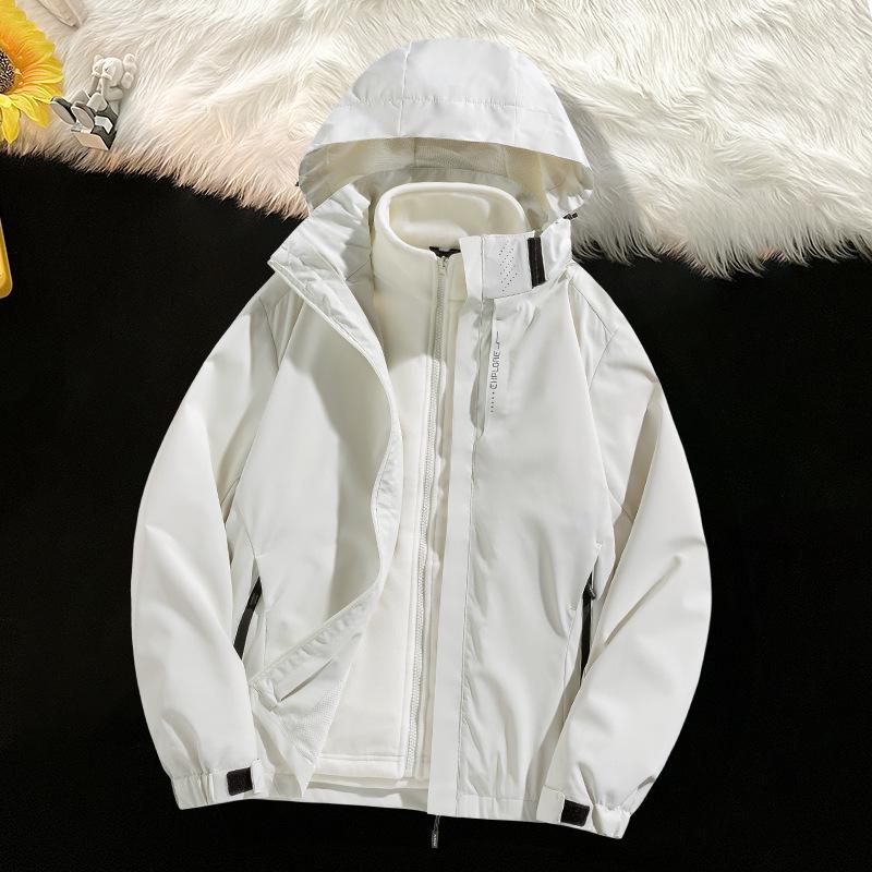Windproof & Waterproof 3-in-1 Detachable Couples' Mountaineering and Skiing Suit Set