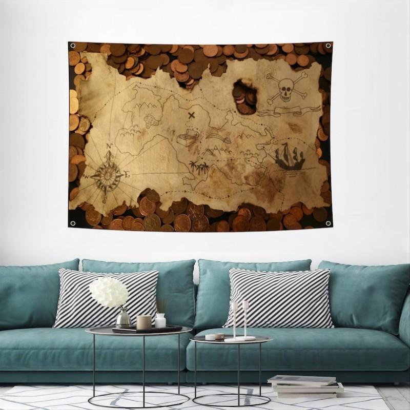 vintage nautical world map tapestry  tapestry Dormitory Decor wall tapestry Boho Tapestry home decor Home Decor Nature 100X70CM