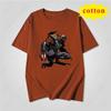 Light And Dark Twin Knights Anime Print Short Sleeve Tshirt  Golden Shield Warrior Dark Assassin Gaming Character Unisex Top