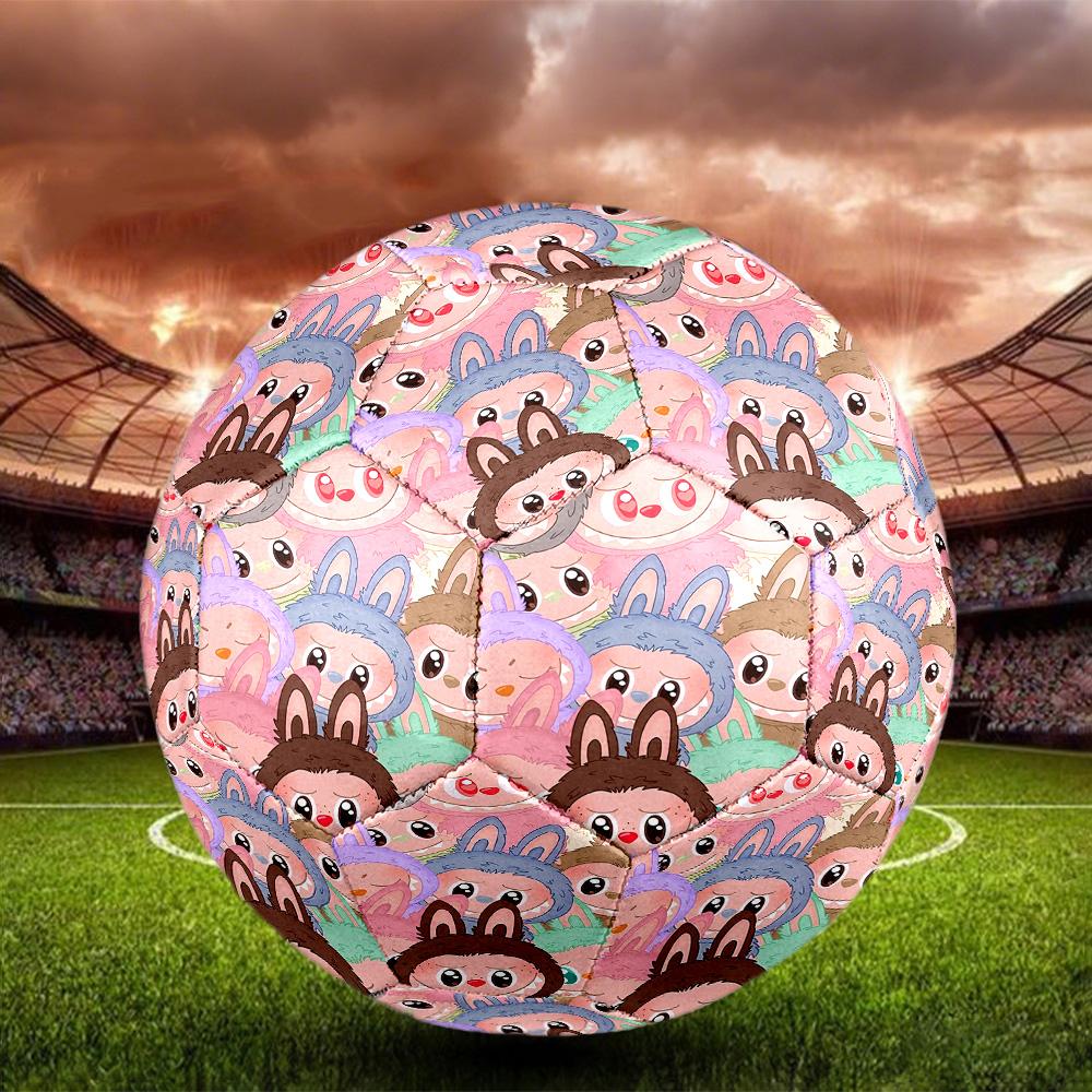 Labubu Print Size 5 Soccer Ball, Standard Match Football for Sports Game and Team Practice, Ideal Gift for Soccer Fans