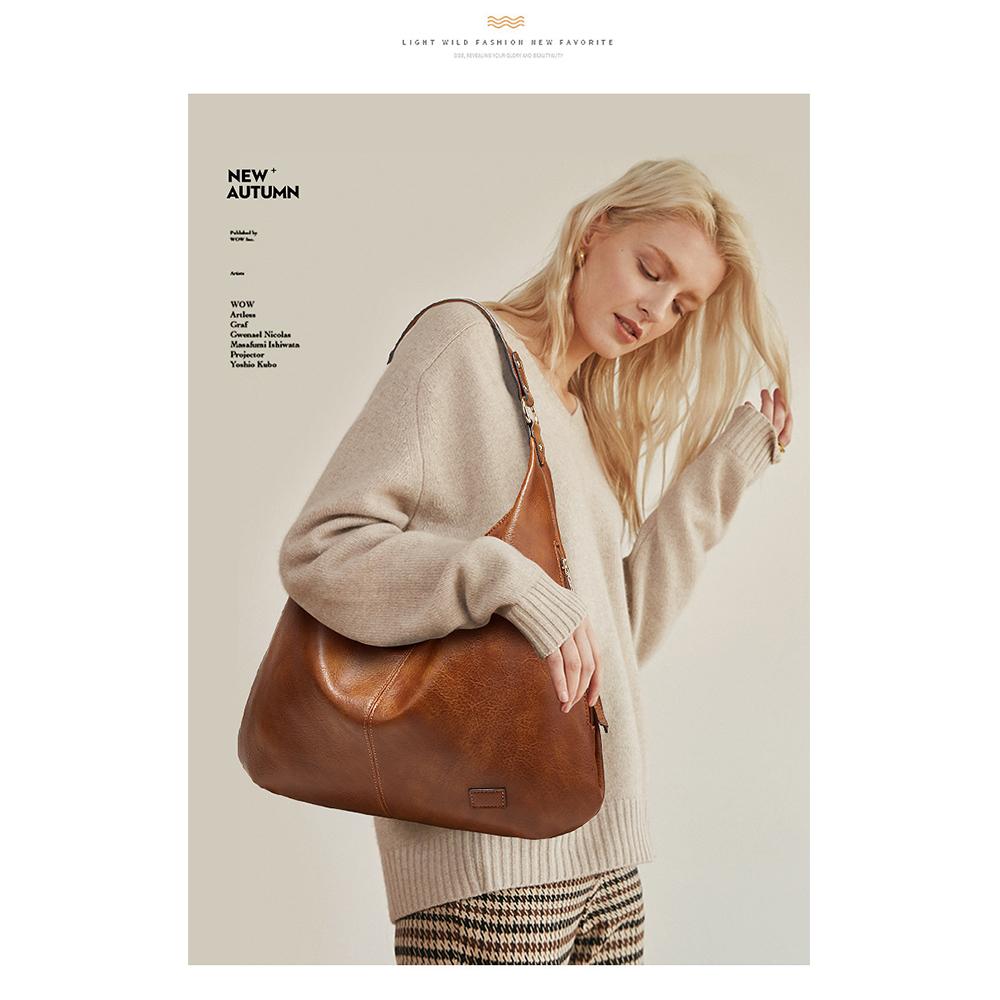 Damen-Tragetasche, Handtasche, PU-Leder, modische Hobo-Umhängetasche mit verstellbarem Schultergurt