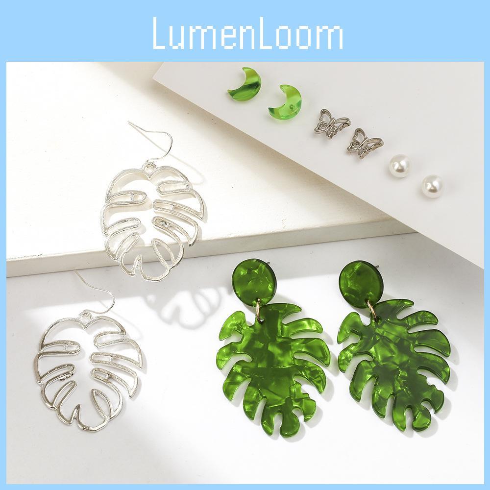 Trendy Leaf Shaped Earrings For Women Acrylic Material Perfect Gift For Birthdays And Anniversaries