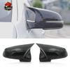 Compatible with BMW 5 Series F10 LCI Late Model, Left or Right-Hand Drive, Glossy Black Carbon Fiber Rearview Mirror Cover.