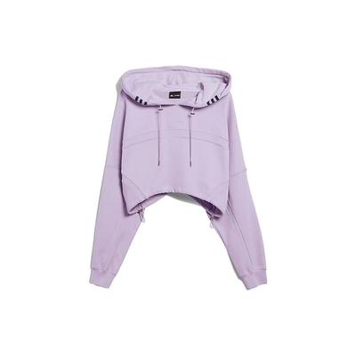 Однотонне облягаюче худі з коротким рукавом Жіночі топи Фіолетовий ADIDAS-IVY-PARK-HOODED-