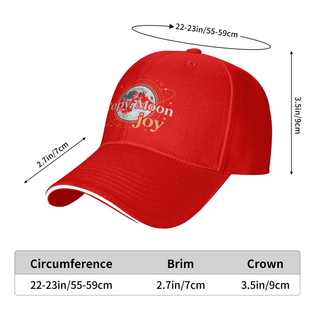 Copy Moon Joy Baseball Cap Hunting Camping Wholesale Trucker Hat Women Men Y2k Retro Design Baseball Caps