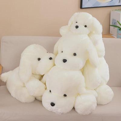 Pernă de pluș adorabilă cu câine alb pentru copii