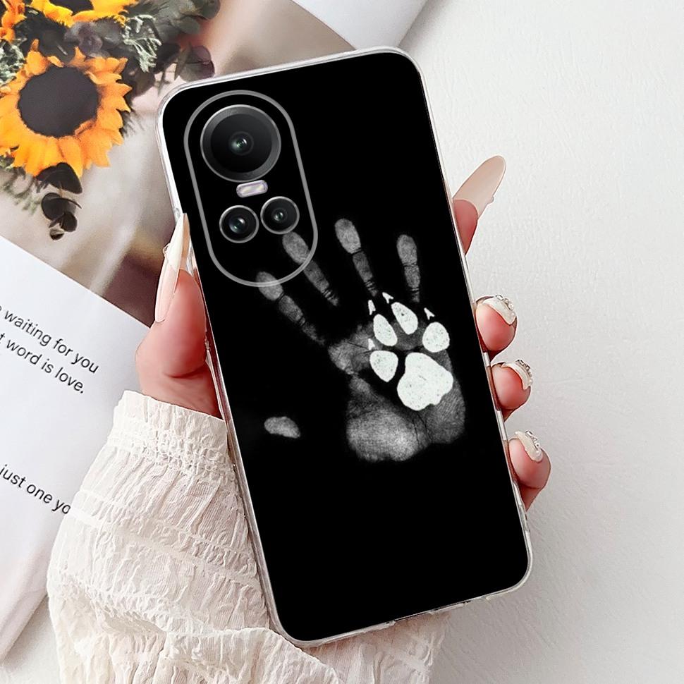 For OPPO Reno10 5G Case CPH2531 Luxury Cat Cartoon Cover Clear Silicone Soft TPU Phone Case For OPPO Reno 10 Reno10 Back Covers