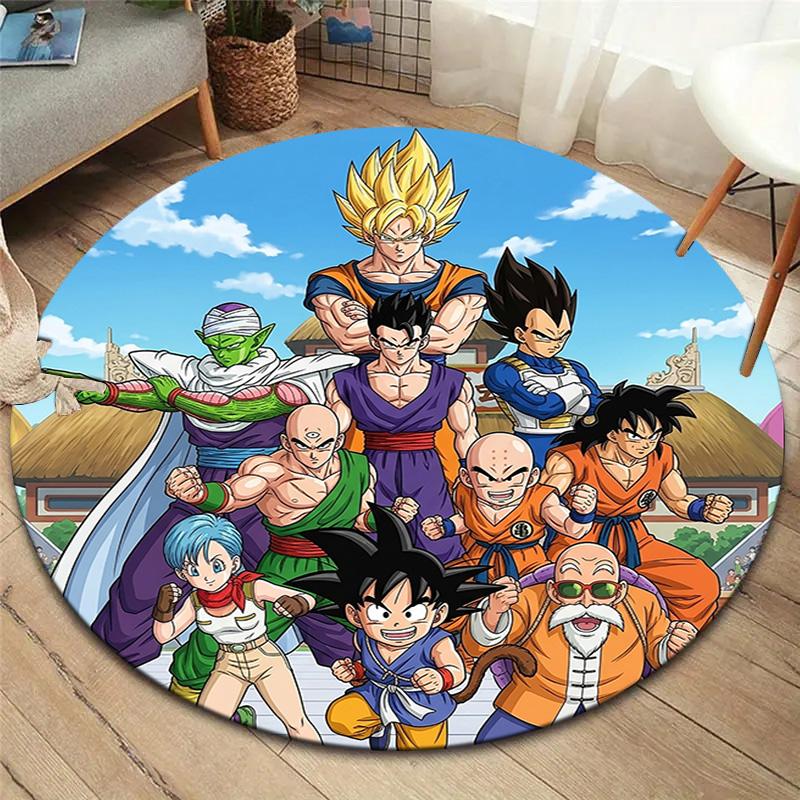 Dragon Ball Heroes Round Area Rug Carpet Rug For Living Room Bedroom Sofa Playroom Decor Nonslip Floor Mat