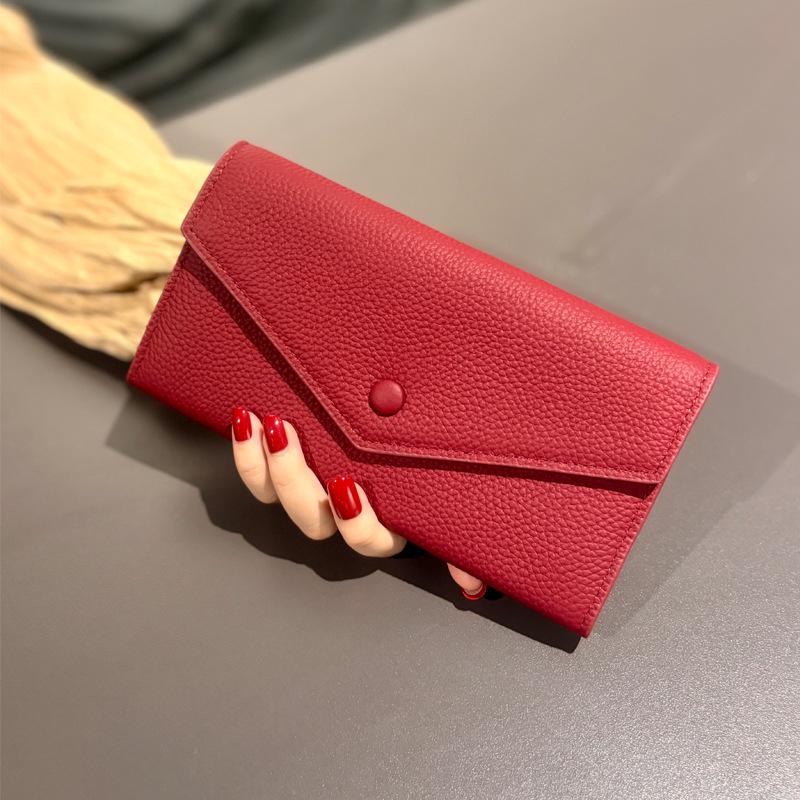 2024 Women's Genuine Leather Multifunction Long Wallet and Coin Purse with Phone Holder