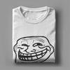 Creative Troll Face Memes Funny T-Shirt for Men Round Neck 100% Cotton T Shirt Comic Humor Short Sleeve Tees Printed Clothing