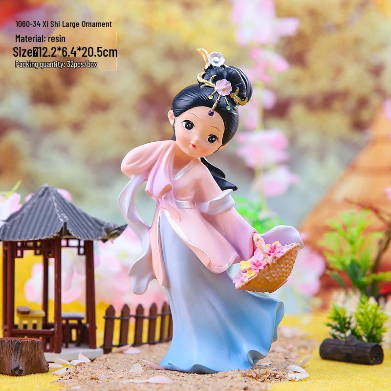 Şarap Dolabı ve Oturma Odası İçin Yaratıcı Retro Prenses Figür Dekorasyonu