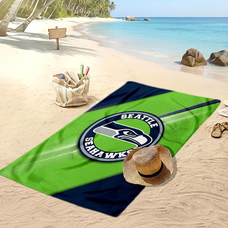 Seattle Seahawks Print Beach Towel Soft Portable Quick?dry Towel For Pool Summer Vacation Outdoor Sport