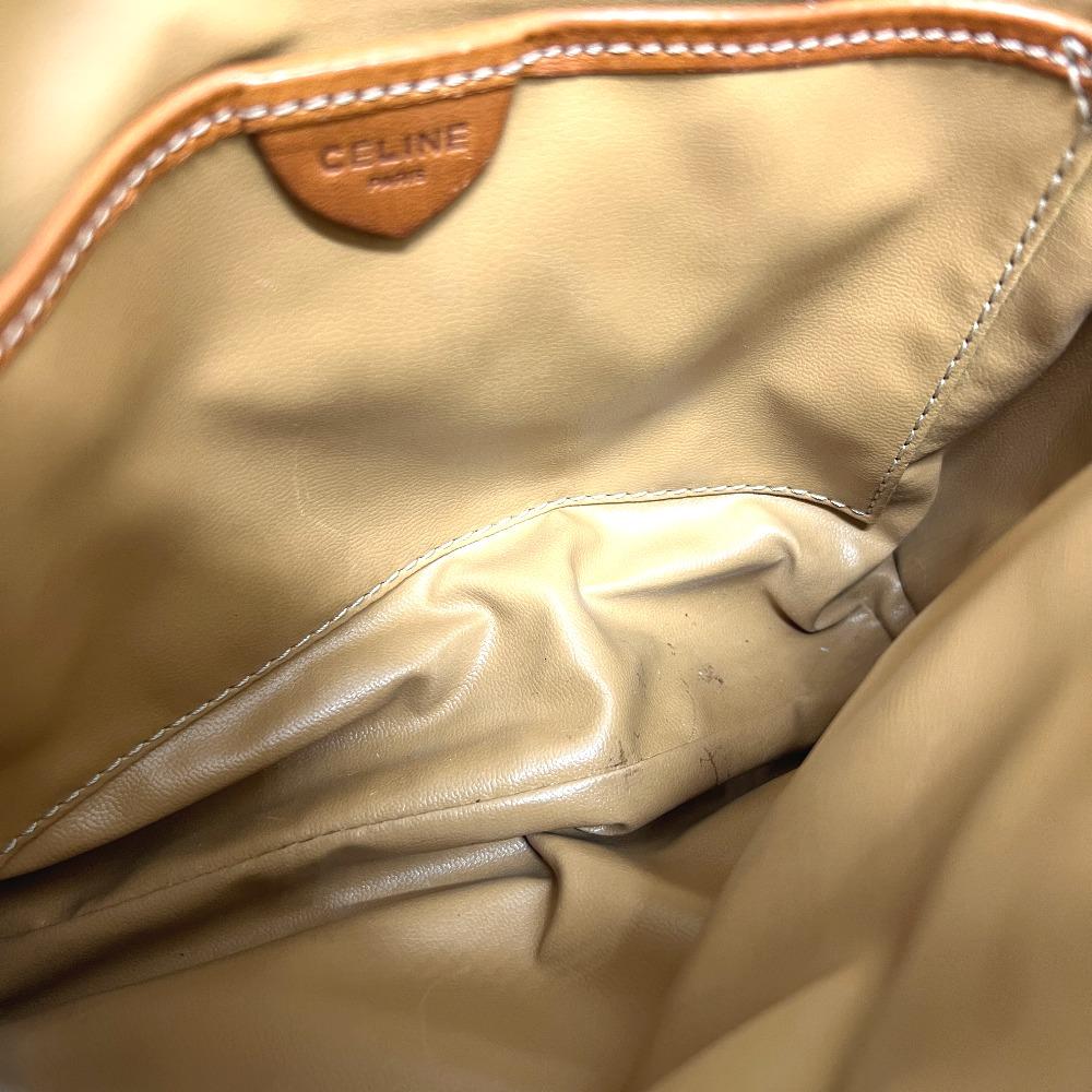 CELINE Macadam Crossbody Shoulder Bag PVC/Leather Brown/GoldHardware