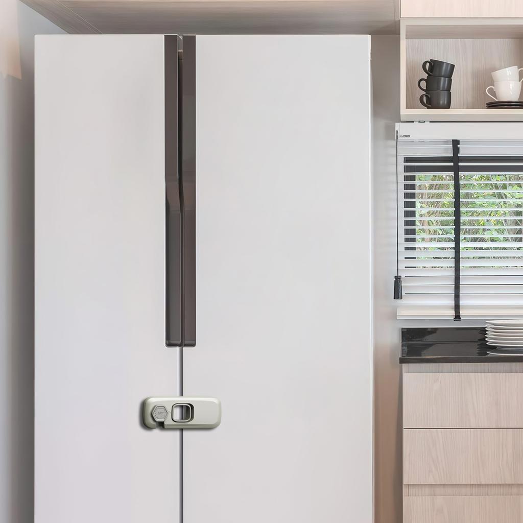Refrigerator Lock, Refrigerator Lock For Kids (with Adhesive Pads), Door Lock, RV Refrigerator Lock, Oven Lock