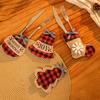 Plaid Christmas Stocking Knife And Fork Set Table Decoration Embroidery Christmas Props Knife And Fork Set Christmas Decoration Ornaments