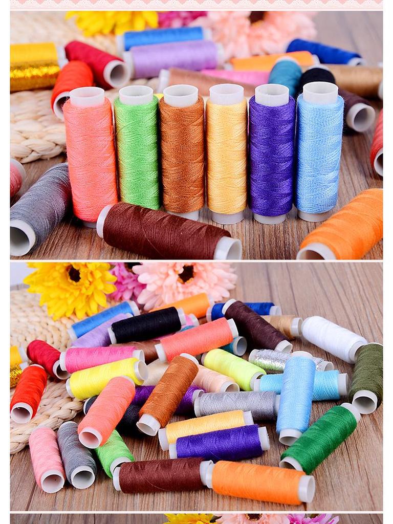 100-Color Polyester Sewing Thread Set for Hand and Machine Sewing