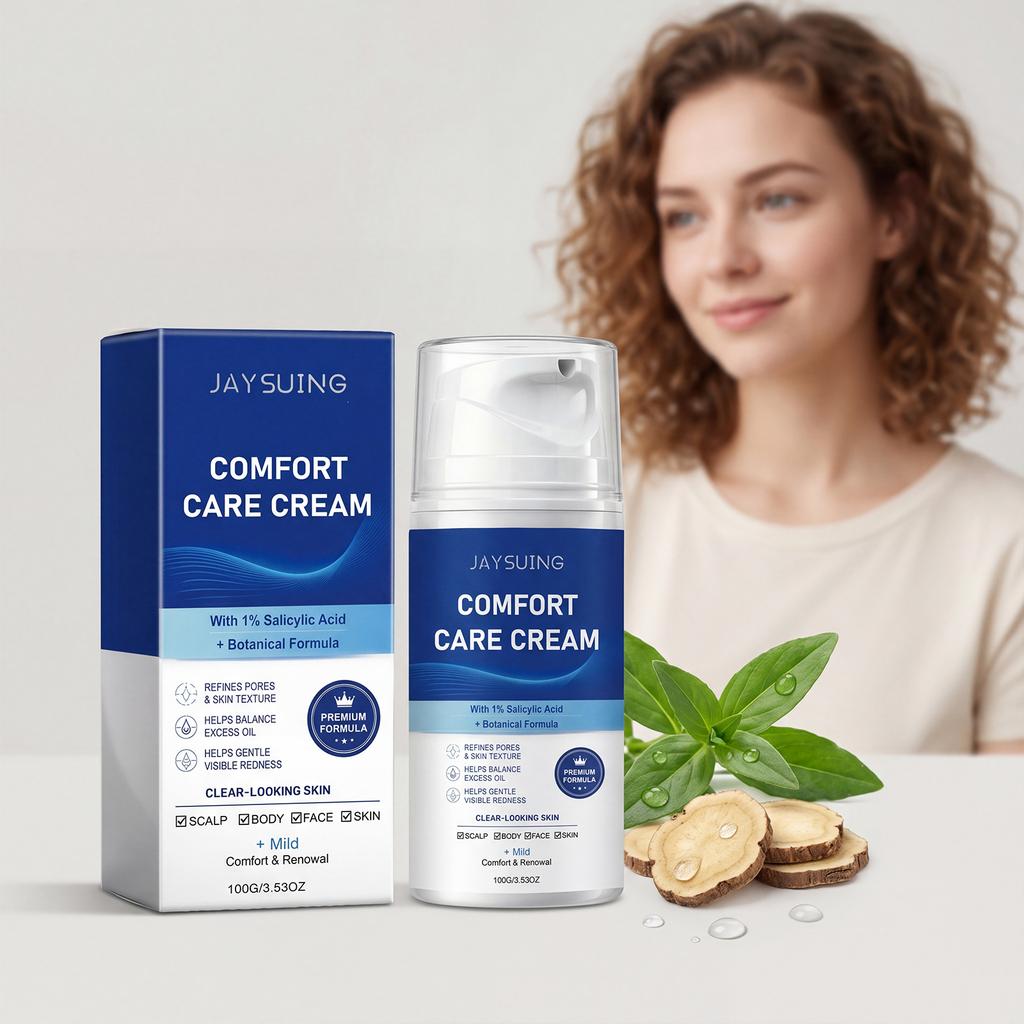 JAYSUING Skin Care Cream Daily Moisturizer Body Face Gentle Care Smooth Texture Glowing Skin 250ml