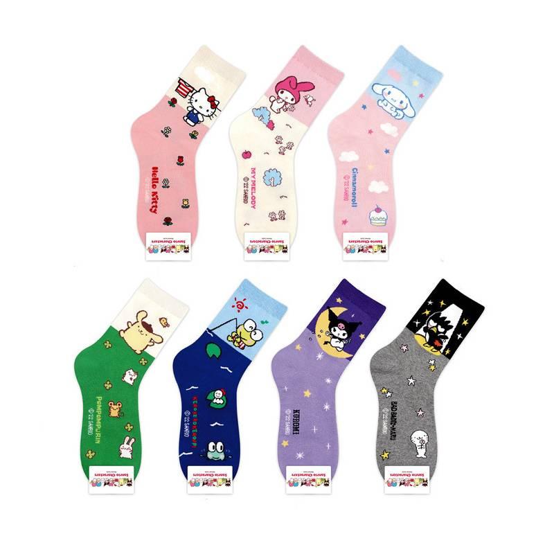 Neuankömmling Koreanischer Cartoon Niedliche Katze und Yu Gui Hund Bunte Mid-Calf Socken für Mädchen